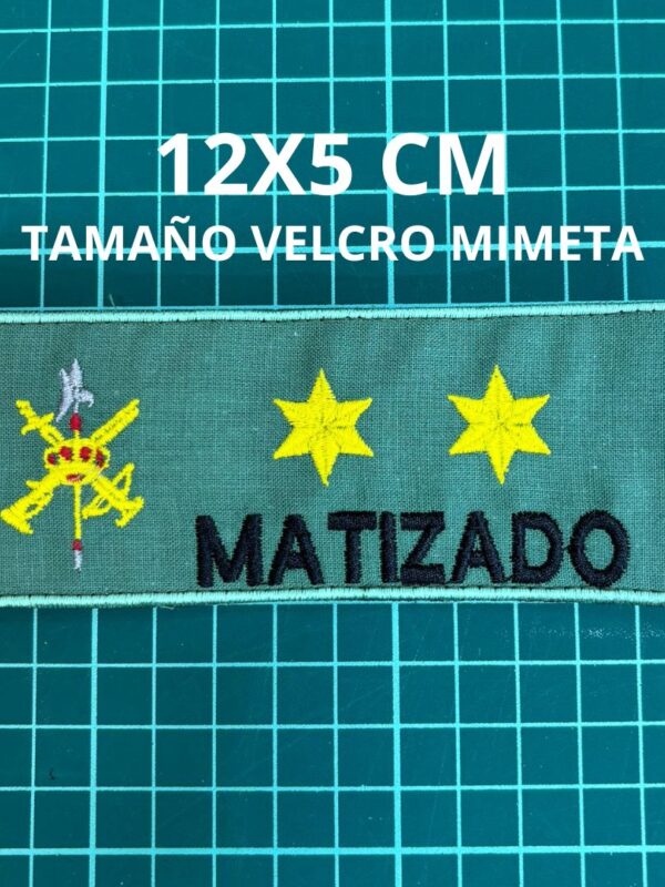 Galleta sarga Legión Española acabada en velcro 12X5 Cm (corta)